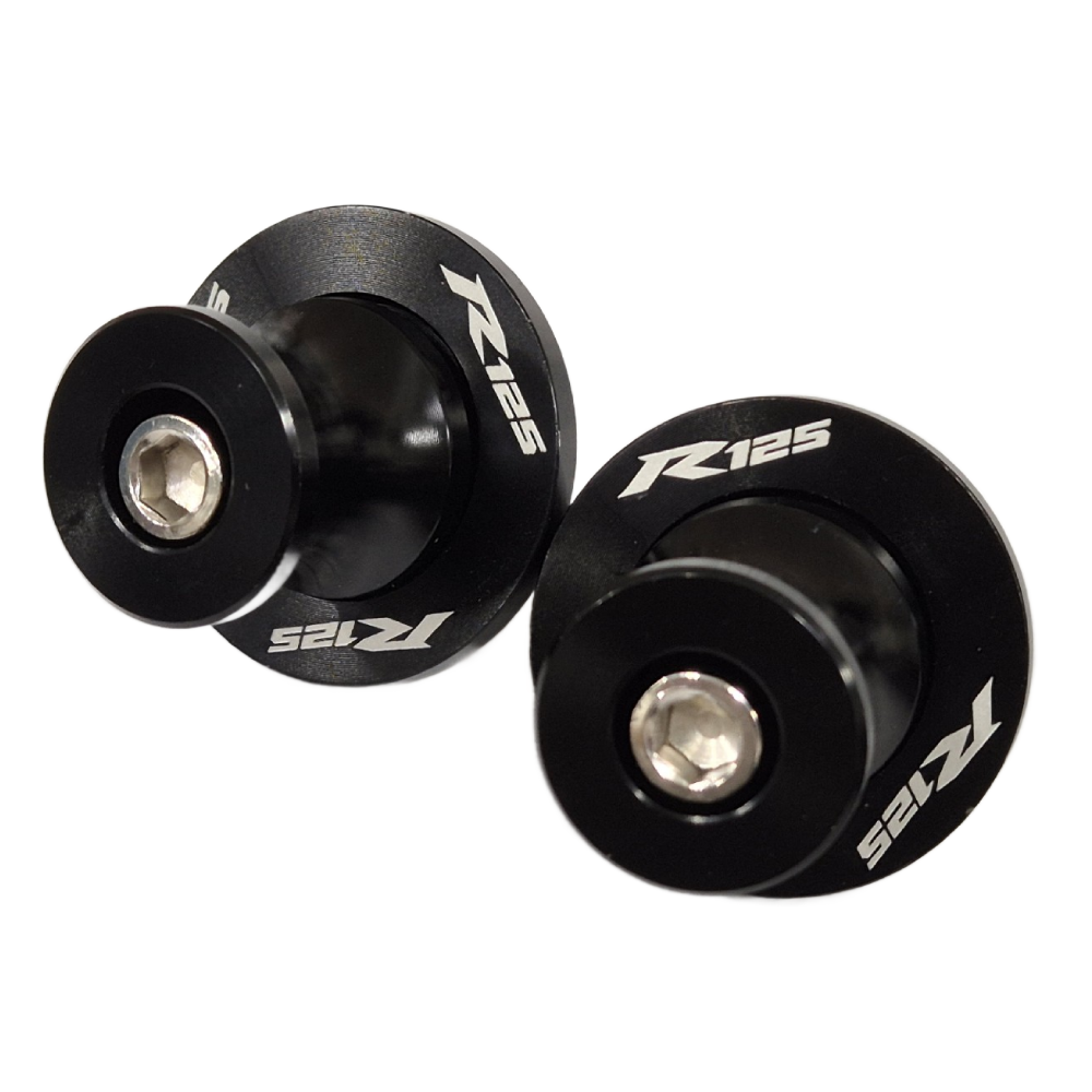 Yamaha YZF-R125 2008-2025 Rear Swingarm Spools Paddock Stand Bobbins - Black