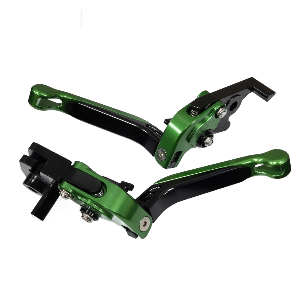 Green Adjustable Clutch Brake Lever Set - For Kawasaki Versys-X 300 2017-2021