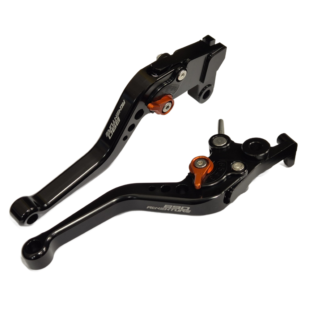 KTM 890 R / S Adventure 2019-2025 Short Clutch & Brake Lever Set - Black