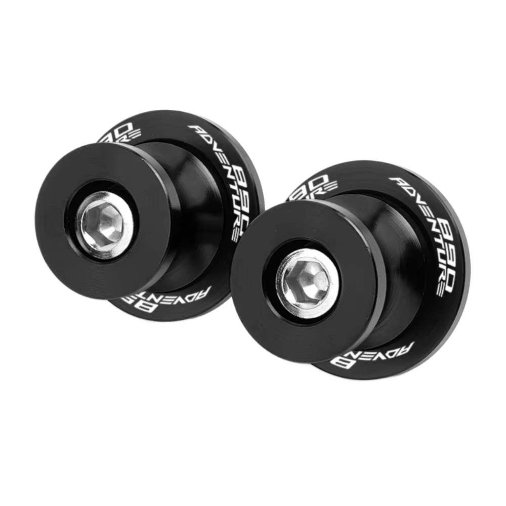 Black Rear Swingarm Spools Paddock Stand Bobbins KTM 890 Adventure 2020-2025