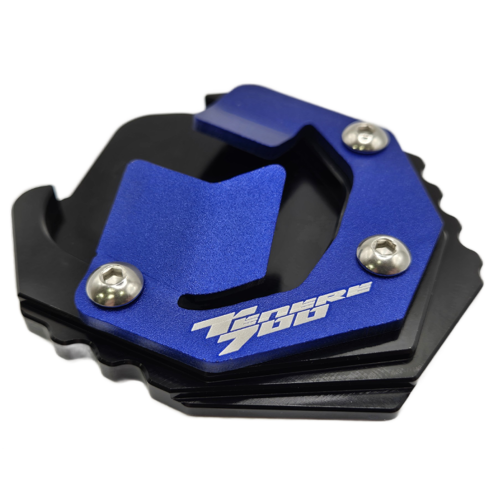 Blue Side Stand Kickstand Shoe Extender - Yamaha Tenere 700 2019-2025