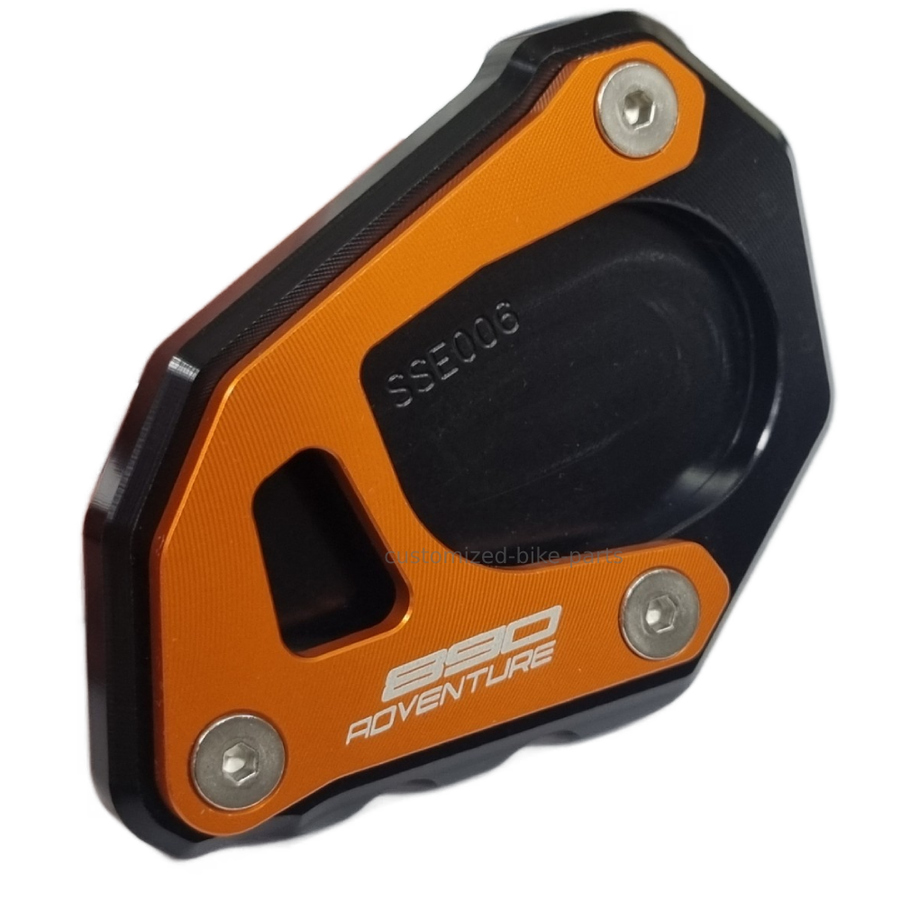 Orange/Black Side Stand Kickstand Shoe Extender KTM 890 Adventure / R 2020-2025