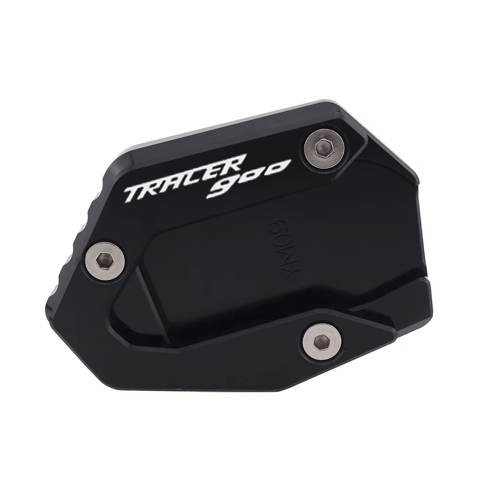 Black Kickstand Side Stand Shoe Extender - Yamaha Tracer 900 GT 2018-2023