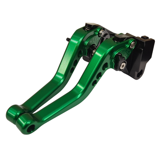 CNC Short Green Clutch & Brake Levers For Kawasaki ER-6F / EX-6 2009-2016
