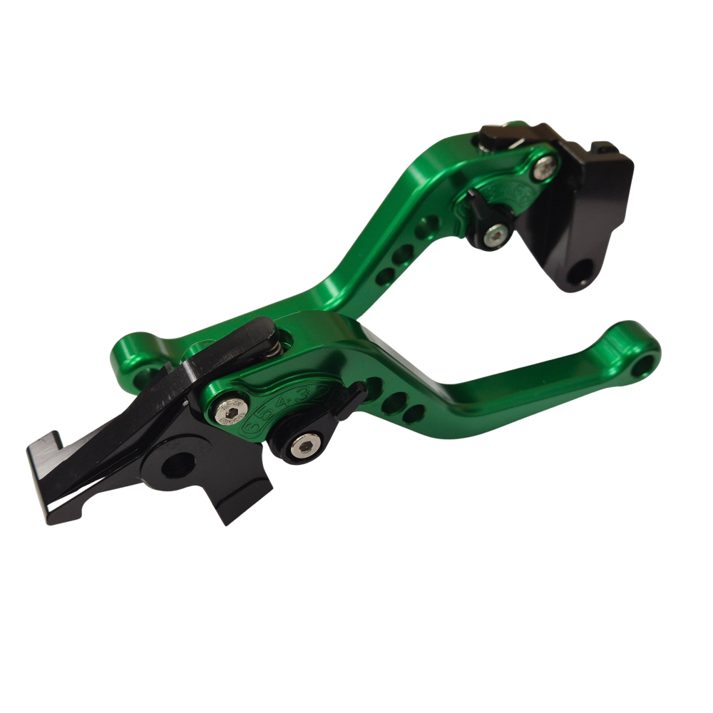 CNC Short Green Clutch & Brake Levers For Kawasaki ER-6N Ninja 650R 2009-2016