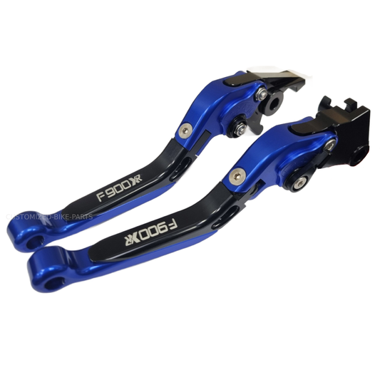 BMW F900XR 2020-2025 ADJUSTABLE EXTENDABLE BRAKE CLUTCH LEVERS SET - BLUE/BLACK