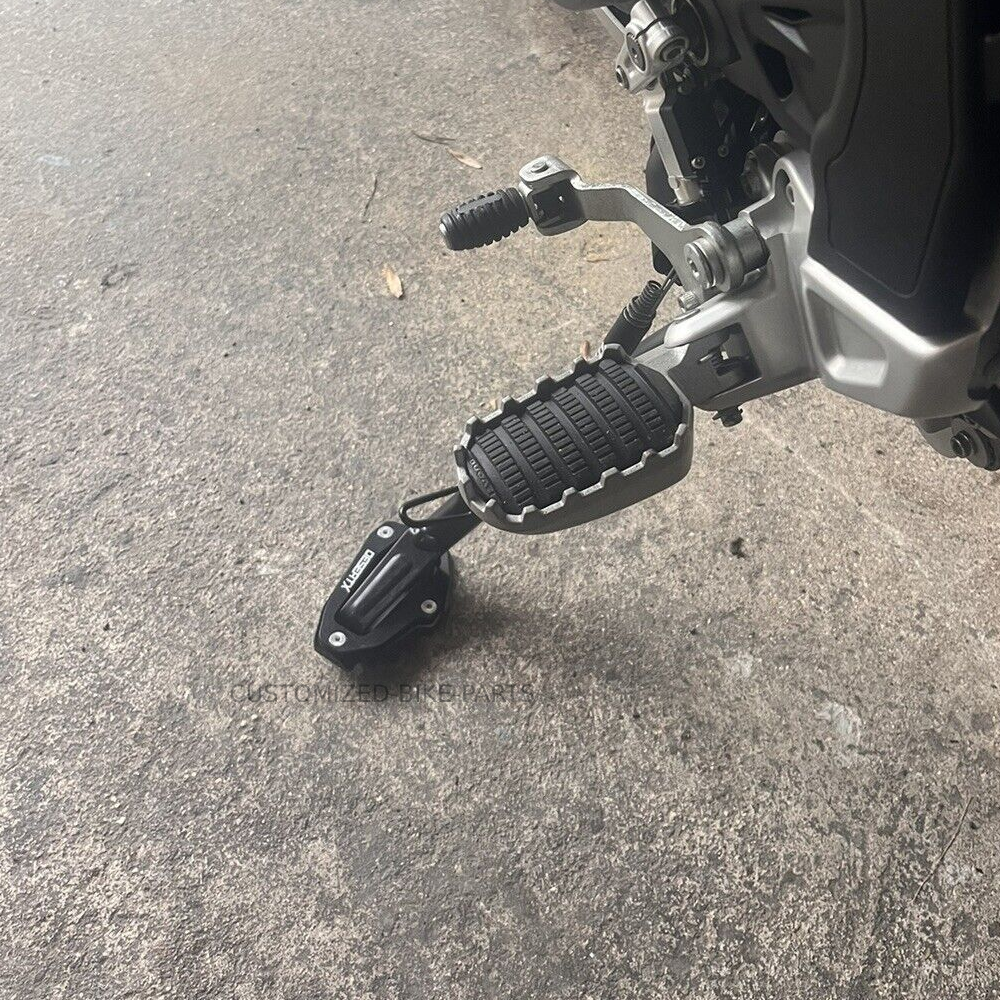 Black CNC Side Stand Kickstand Shoe Extender - Ducati Desert X 2022-2025