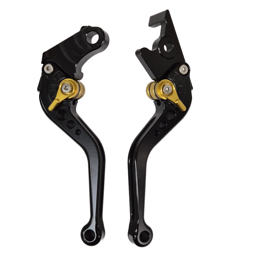 Honda Monkey Z125 2019-2026 | Short Black Gold Clutch & Brake Lever Set