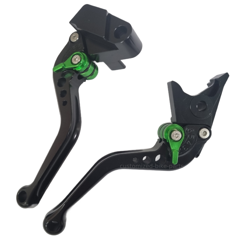 Short Black Adjustable Clutch Brake Lever Set - Kawasaki Ninja 650 2017-2026