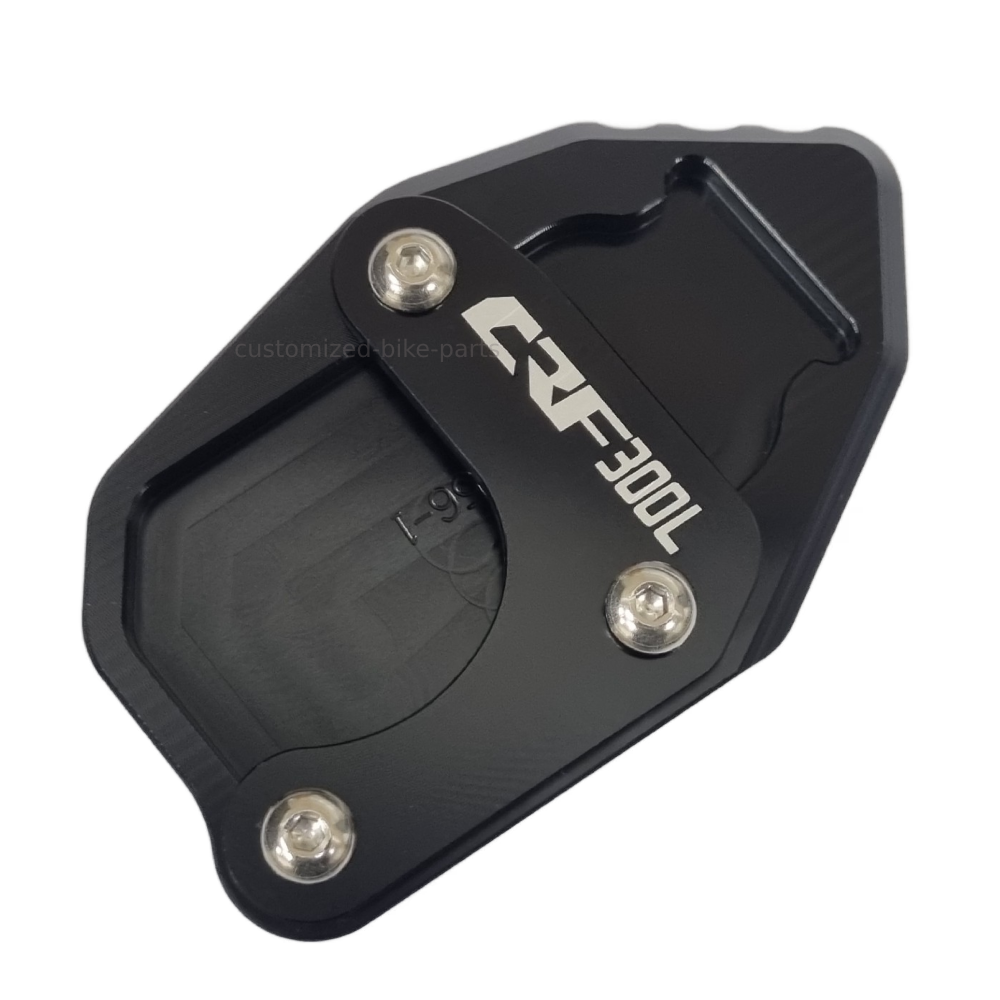 Black Side Stand Kickstand Shoe Extender - Honda CRF300L CRF 300 Rally 2020-2025