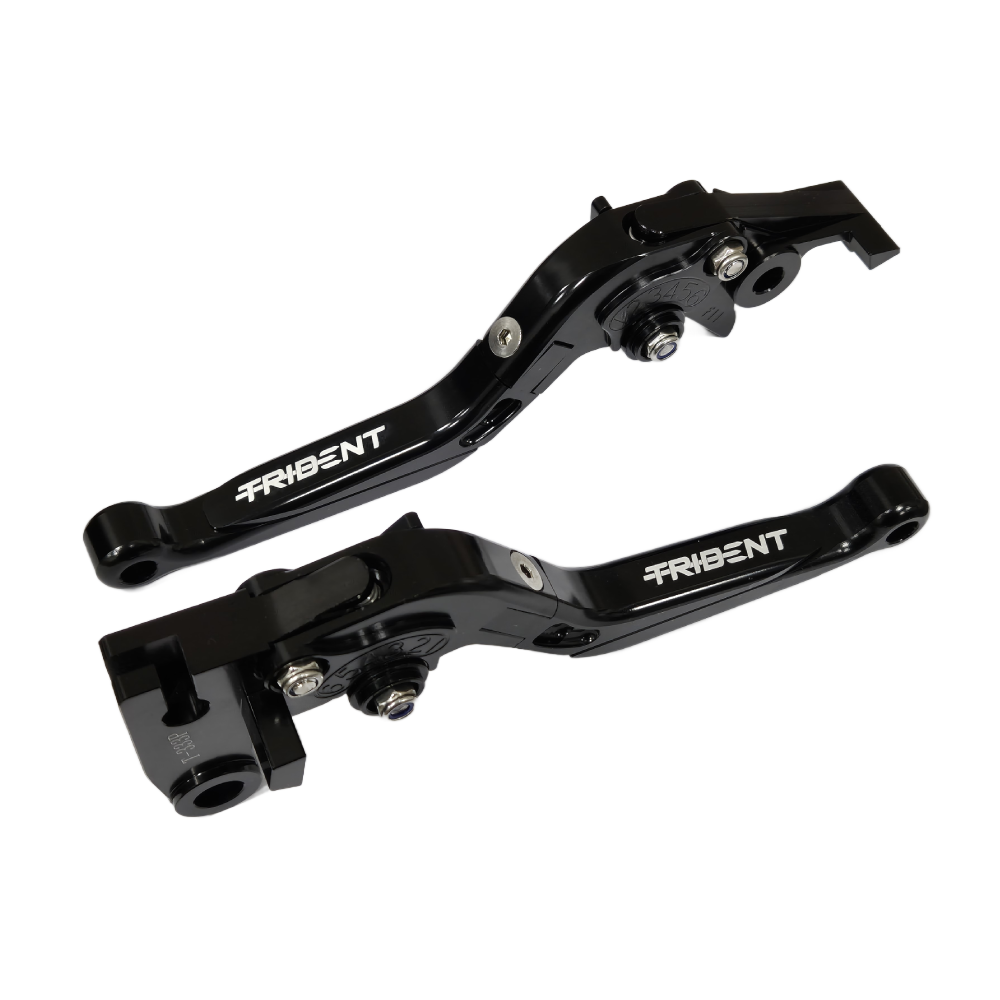TRIUMPH TRIDENT 660 21-26 BLACK ADJUSTABLE EXTENDABLE BRAKE CLUTCH LEVERS SET
