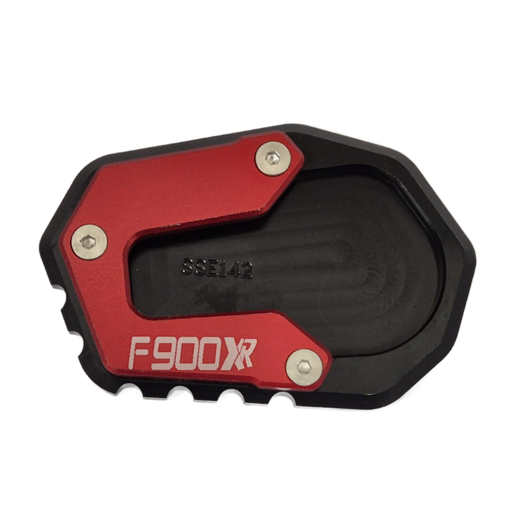 Red CNC Kickstand Shoe Extender Side Kick Stand - BMW F 900 XR F900XR 2020-2025