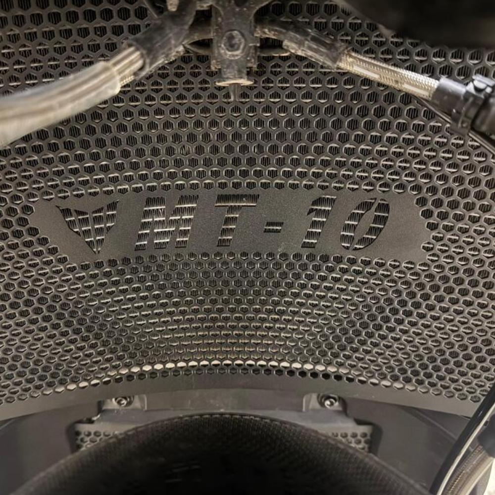 Engraved Motorcycle Aluminum Radiator + Oil Cooler Guard Yamaha MT-10 2016-2024