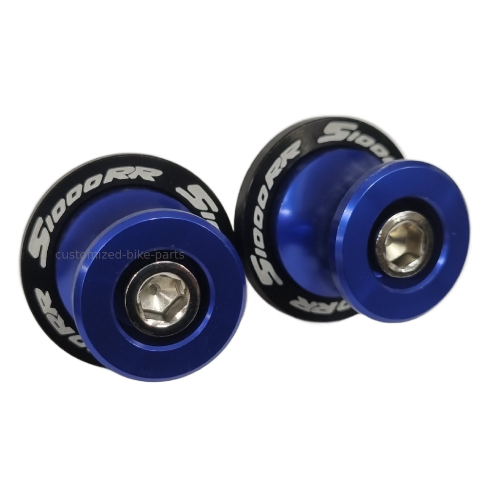 Blue Motorcycle Paddock Stand Spool Bobbins - BMW S1000RR 2009-2025
