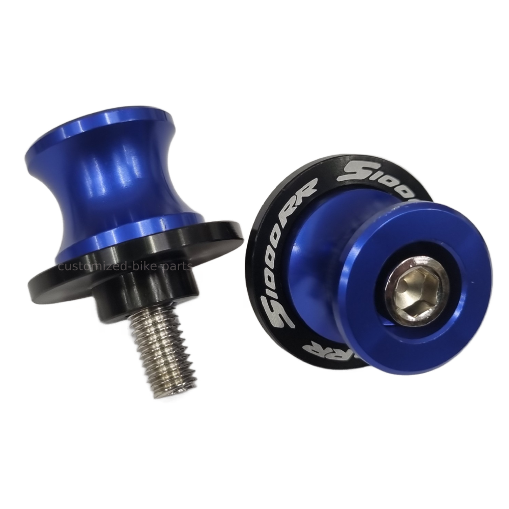 Blue Motorcycle Paddock Stand Spool Bobbins - BMW S1000RR 2009-2025