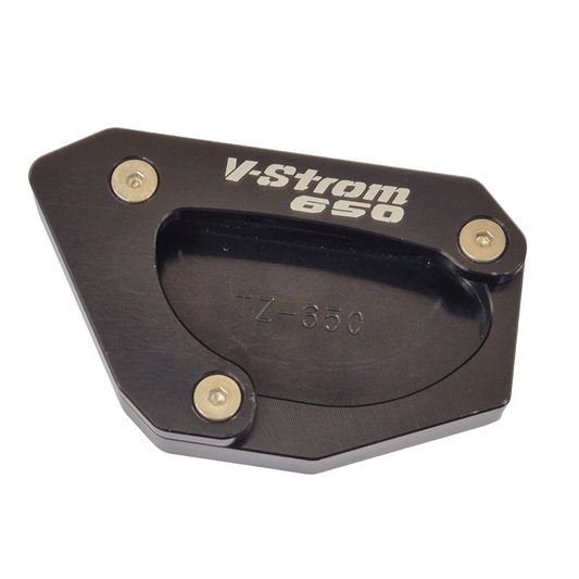 Black Side Stand Kickstand Shoe Extender - Suzuki DL650 V-Strom 2012-2024