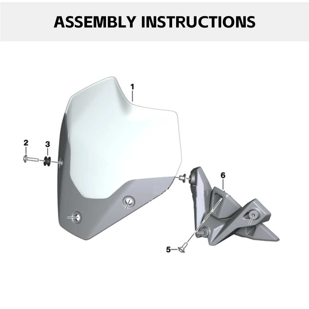 Motorcycle Small Windscreen Windshield Screen - BMW S1000R / M1000R 2021-2026