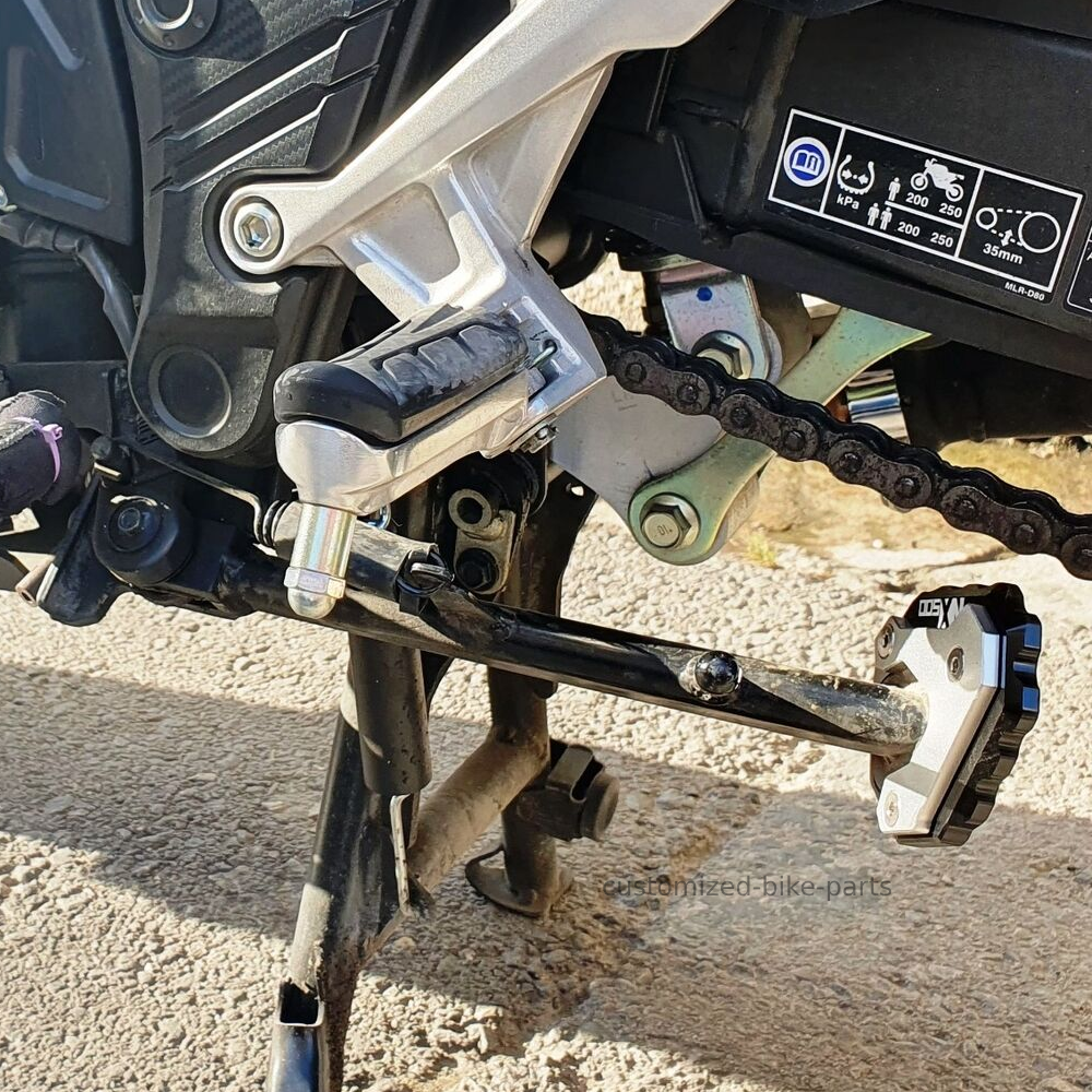CNC Kickstand Shoe Extender Side Kick Stand - Honda NX500 2024-2025