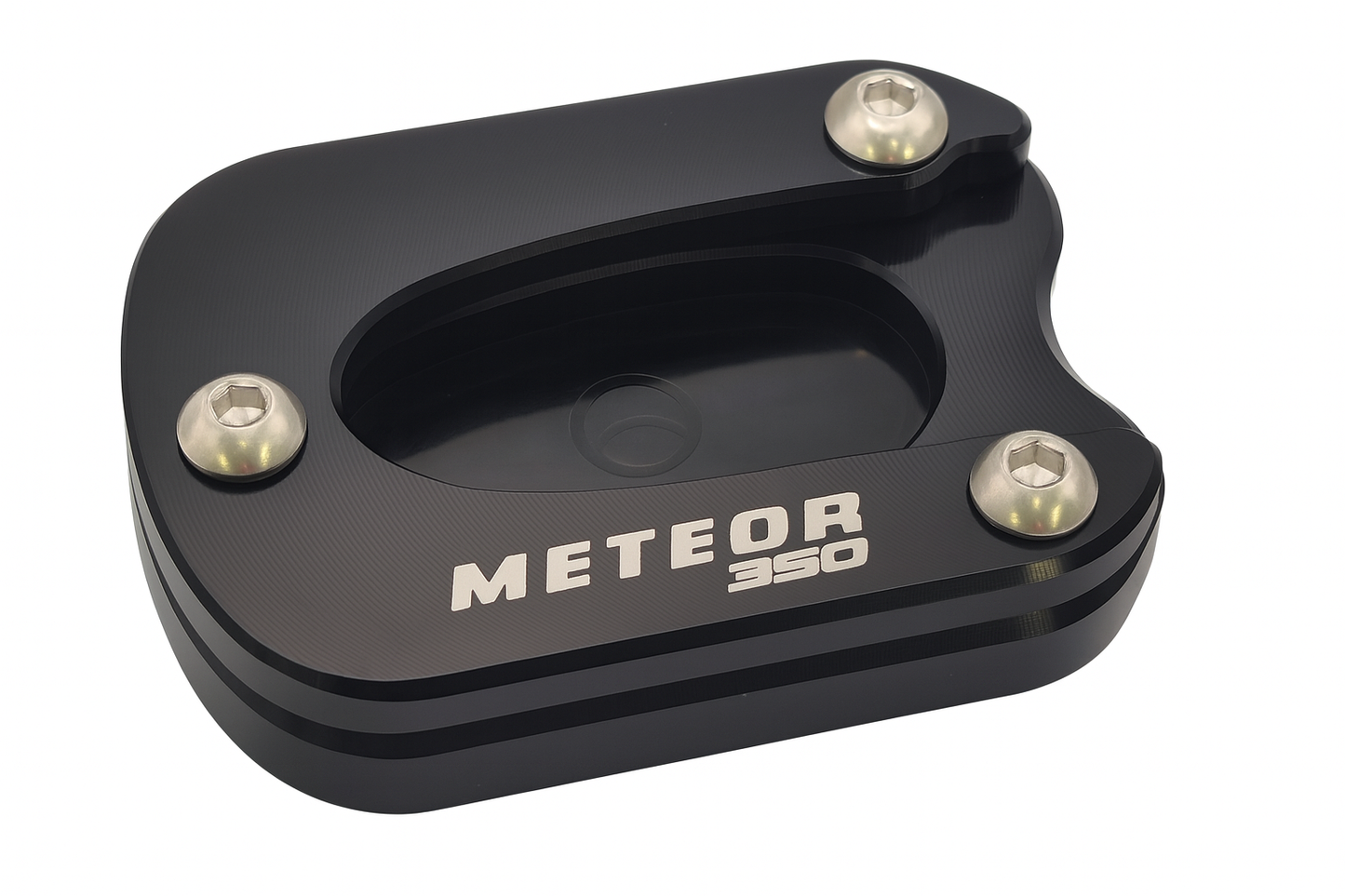 Black Side Stand Kickstand Shoe Extender - Royal Enfield METEOR 350 2022-2025