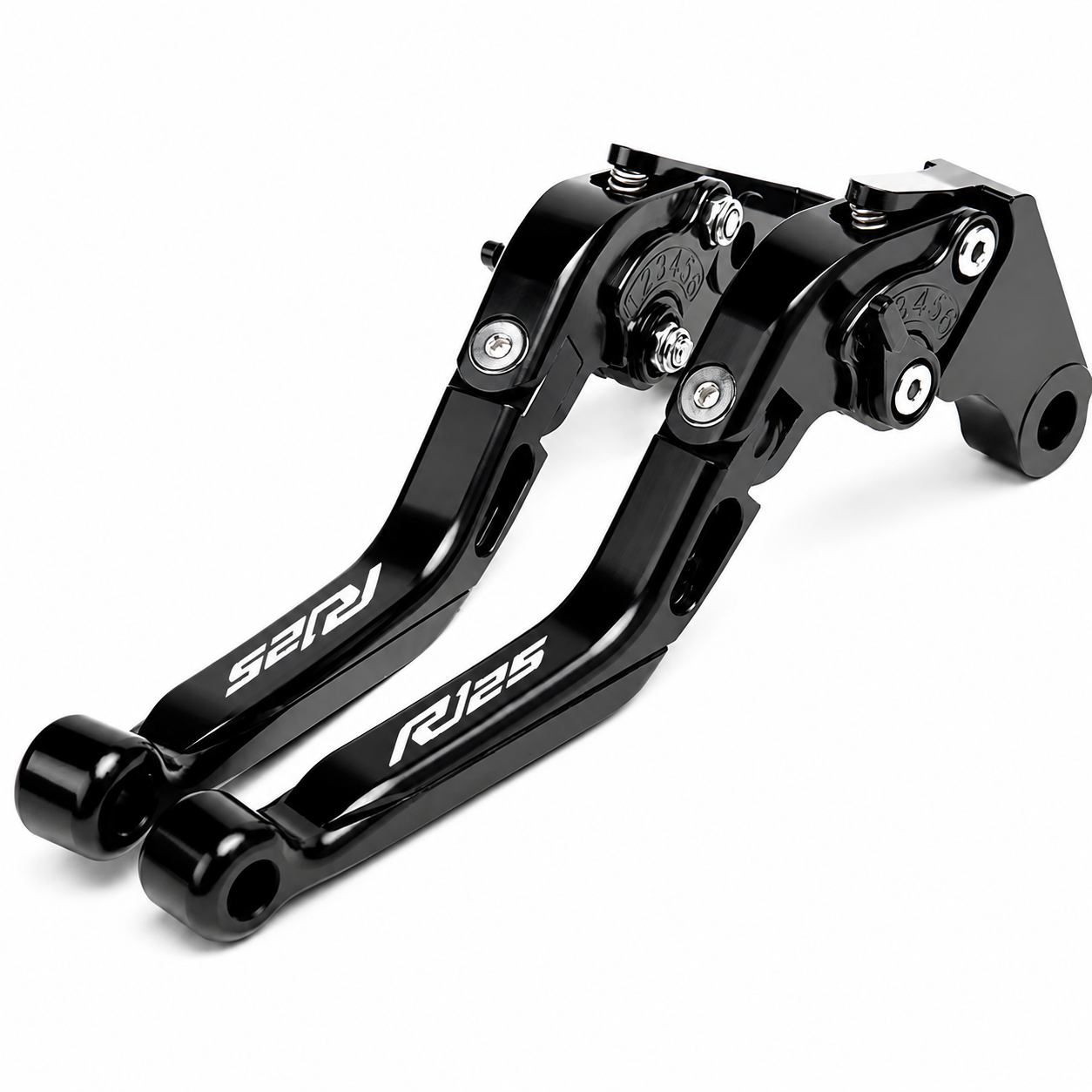 Yamaha YZF-R125 2012-2013 Adjustable Clutch Brake Lever Set - Black/black