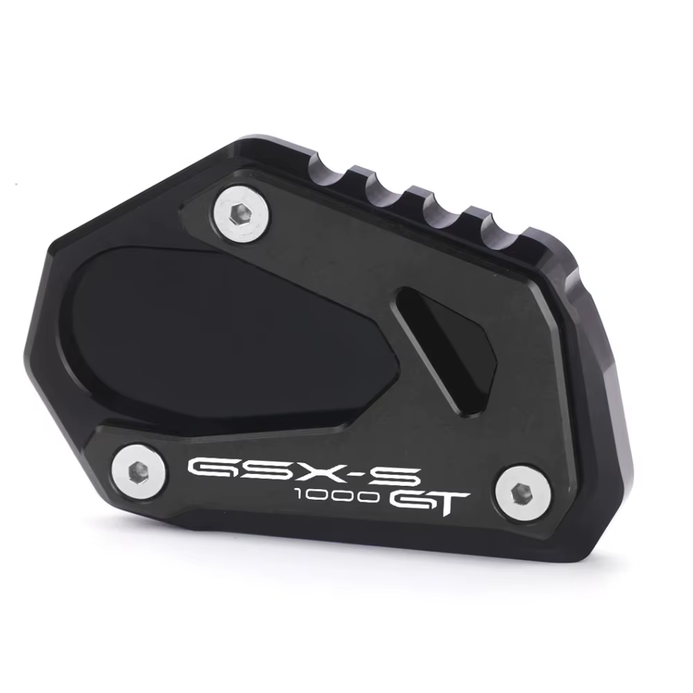 Black CNC Side Stand Kickstand Shoe Extender - Suzuki GSX-S1000GT 2024-2026