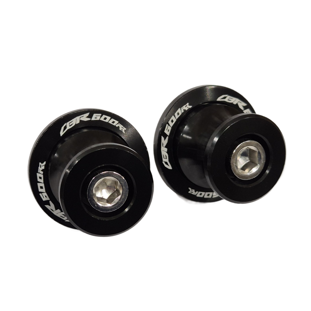 Honda CBR600RR 2003-2024 Rear Swingarm Spools Paddock Stand Bobbins - Black