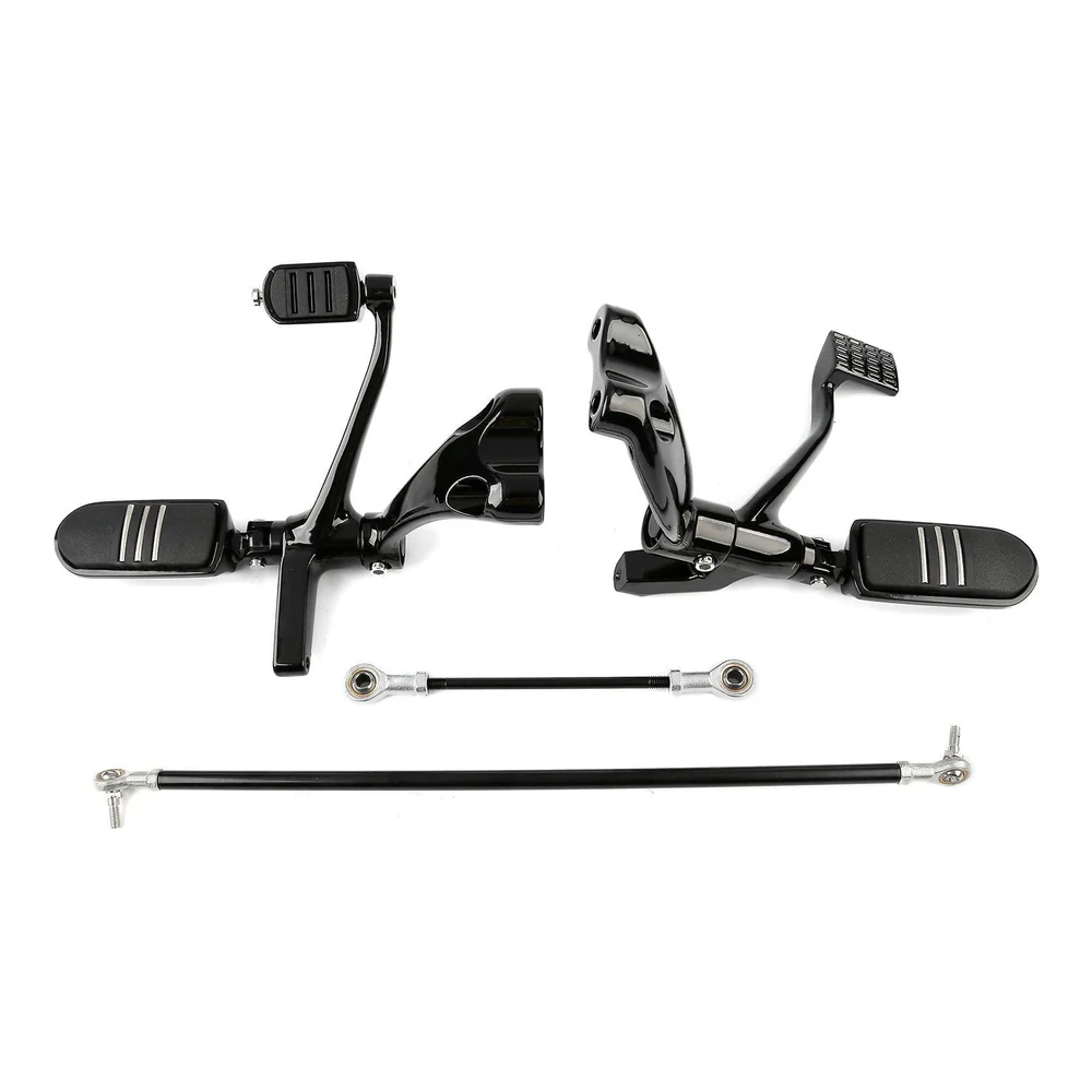 Black Forward Controls Kit Fit Harley Sportster XL 883 1200 2004-2013