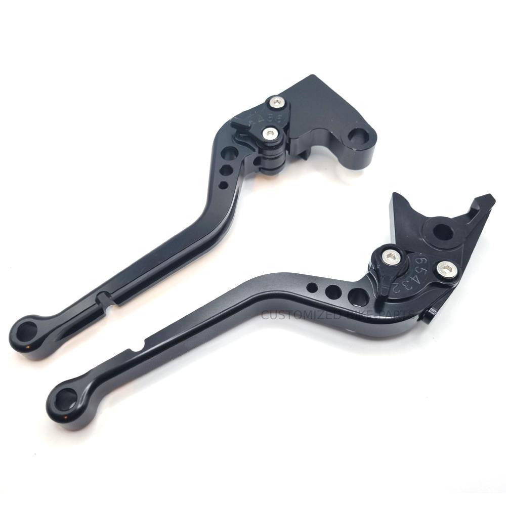 Long Black Adjustable Clutch & Brake Levers - Triumph Daytona 660 2024-2026