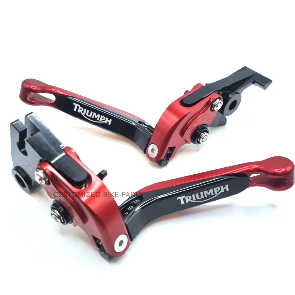 Red / Black Clutch & Brake Levers - Triumph SCRAMBLER 2006-2016
