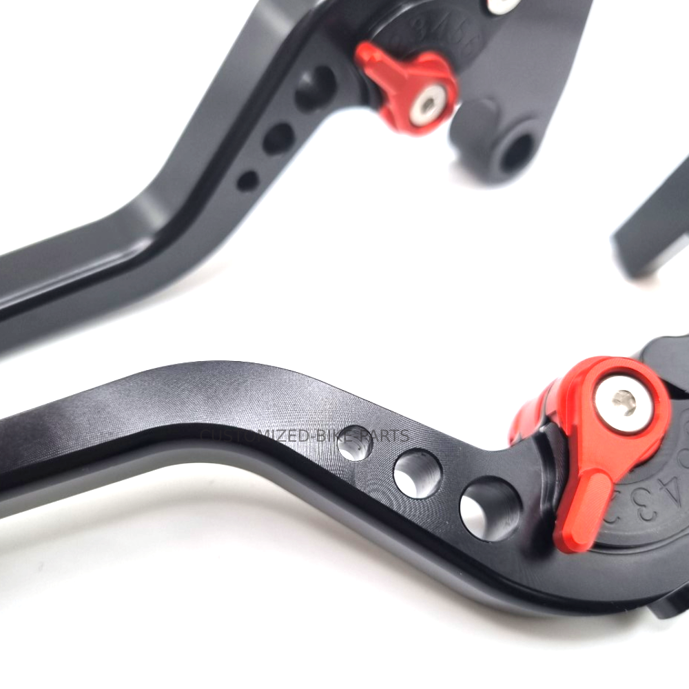 Long Black Clutch & Brake Lever For Triumph 675 Street Triple R / RX 2009-2016