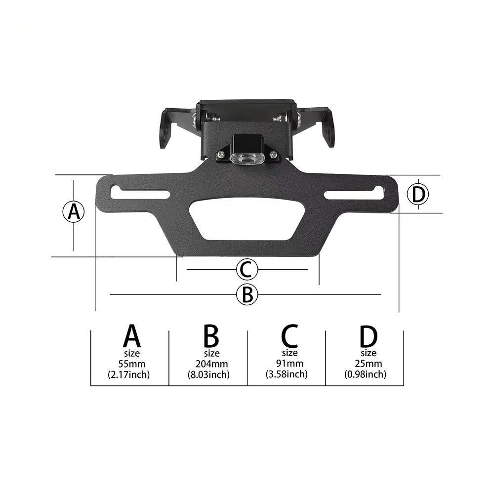 Foldable Tail Tidy Plate Holder - Triumph Tiger Sport 660 / 800 2022-2026
