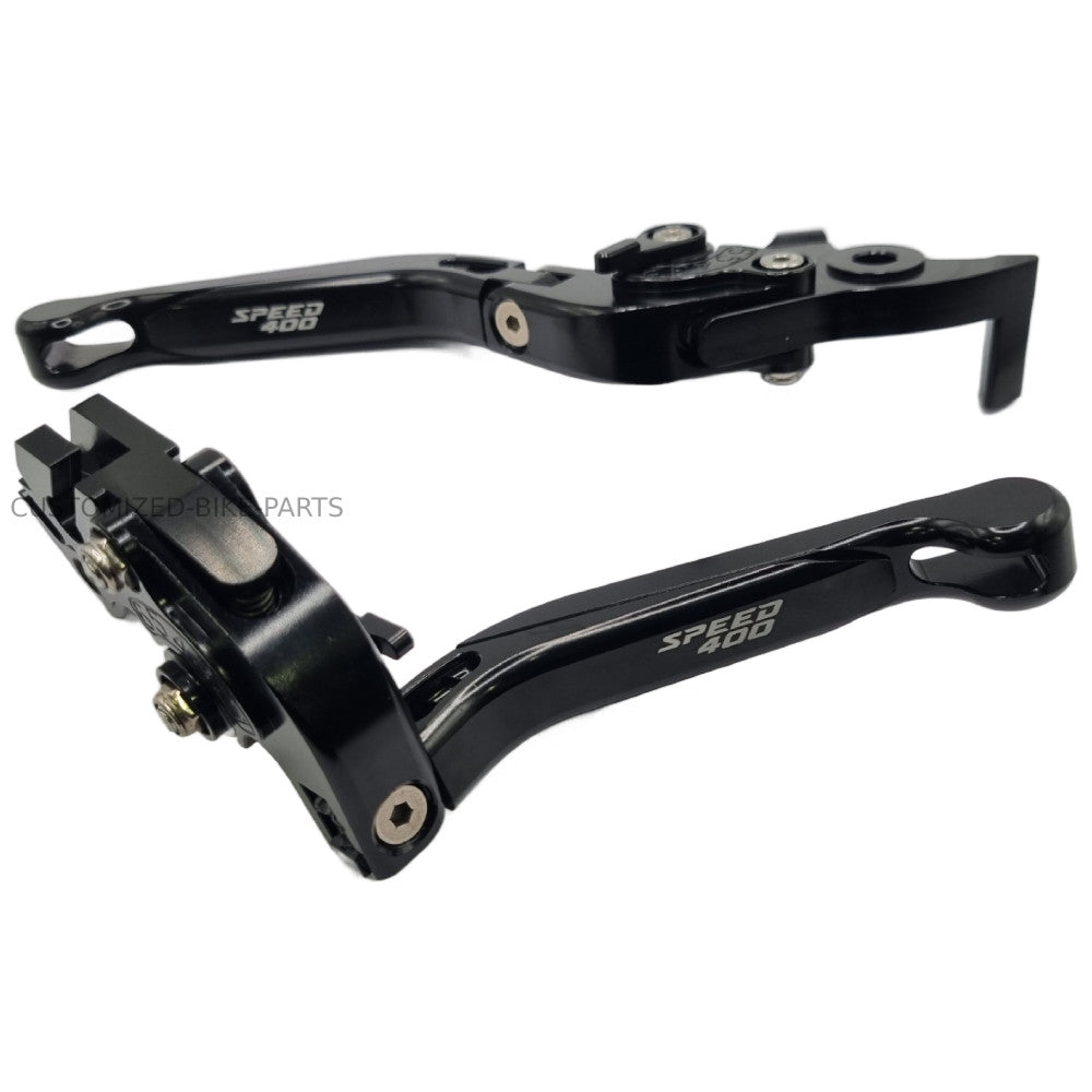 Extendable Adjustable Clutch & Brake Lever Set Black Triumph Speed 400 2023-2026