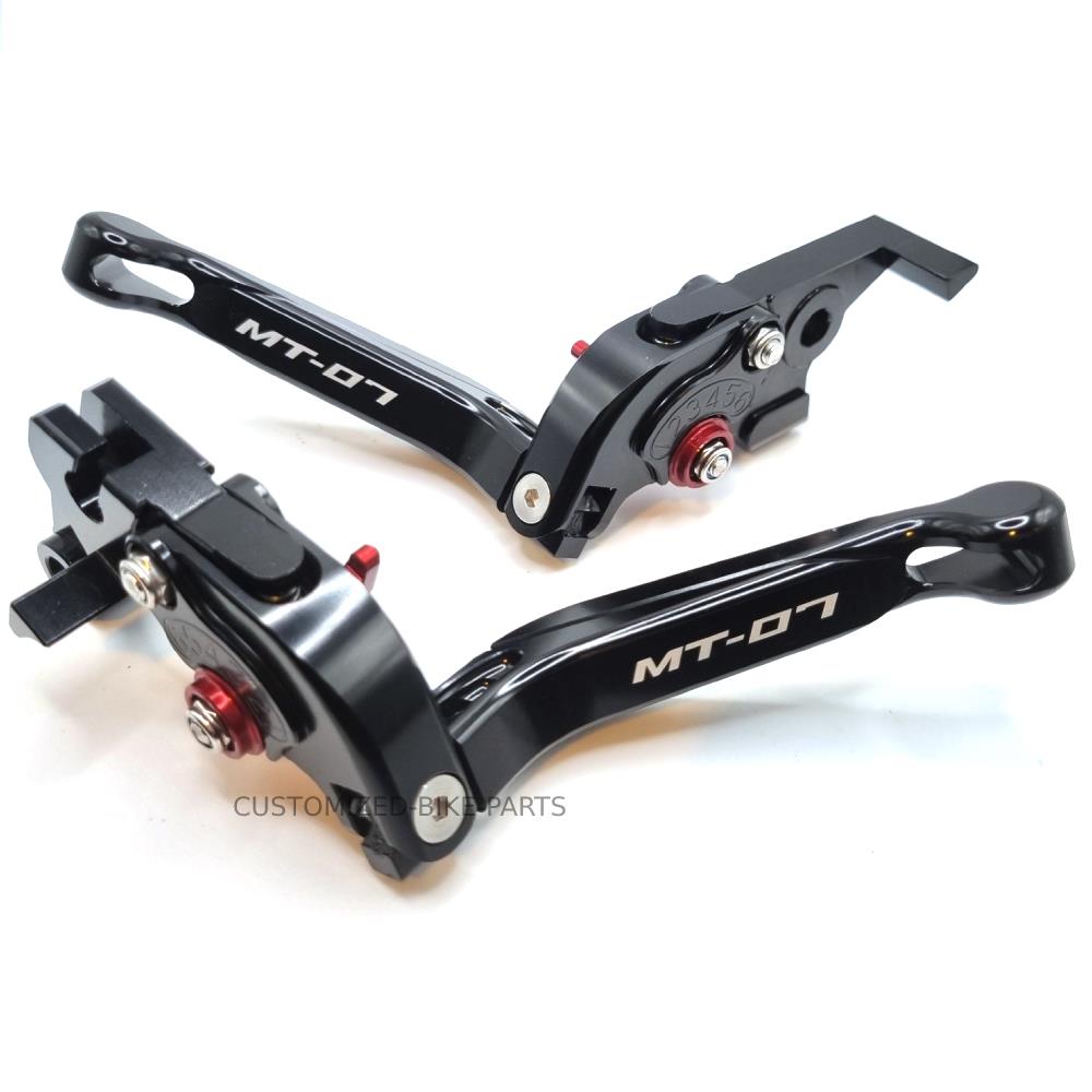 Yamaha MT-07 2014-2026 Adjustable Clutch Brake Lever Set - Black/Black