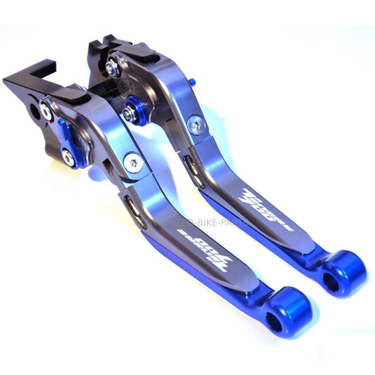 Blue/Grey Adjustable Clutch Brake Lever Set - Yamaha Tenere 700 /XTZ 2019-2025