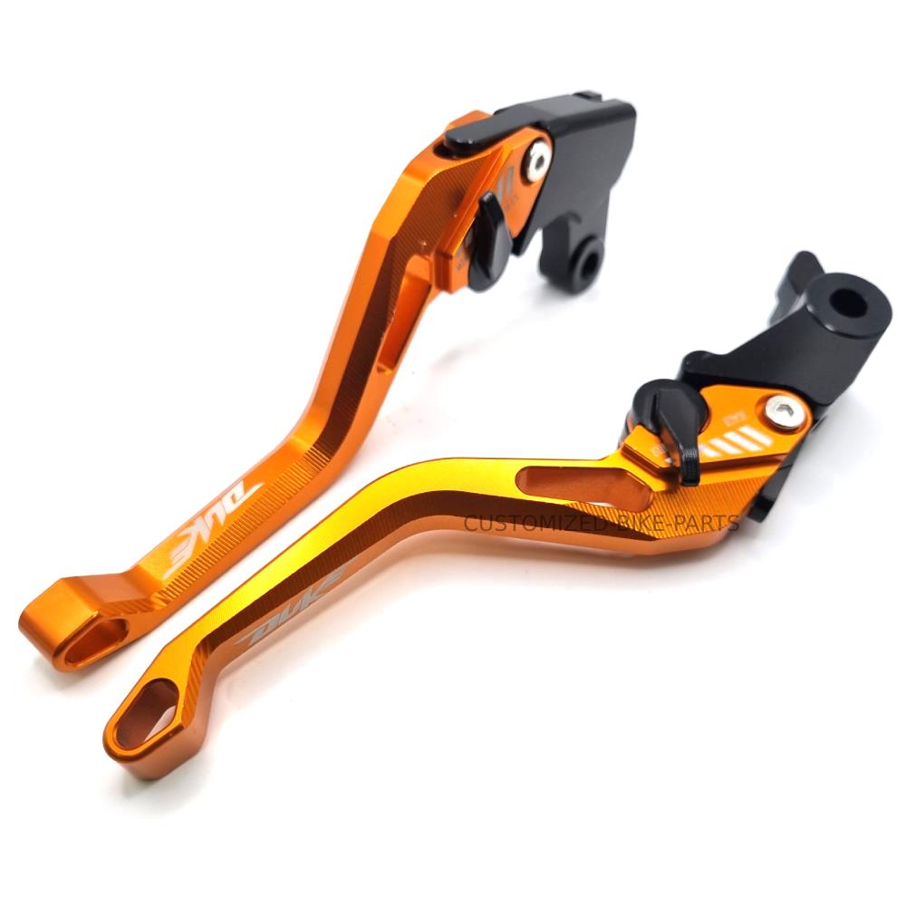 KTM 790 Duke 2018-2025 ORANGE SHORT 5D ADJUSTABLE BRAKE & CLUTCH LEVER SET