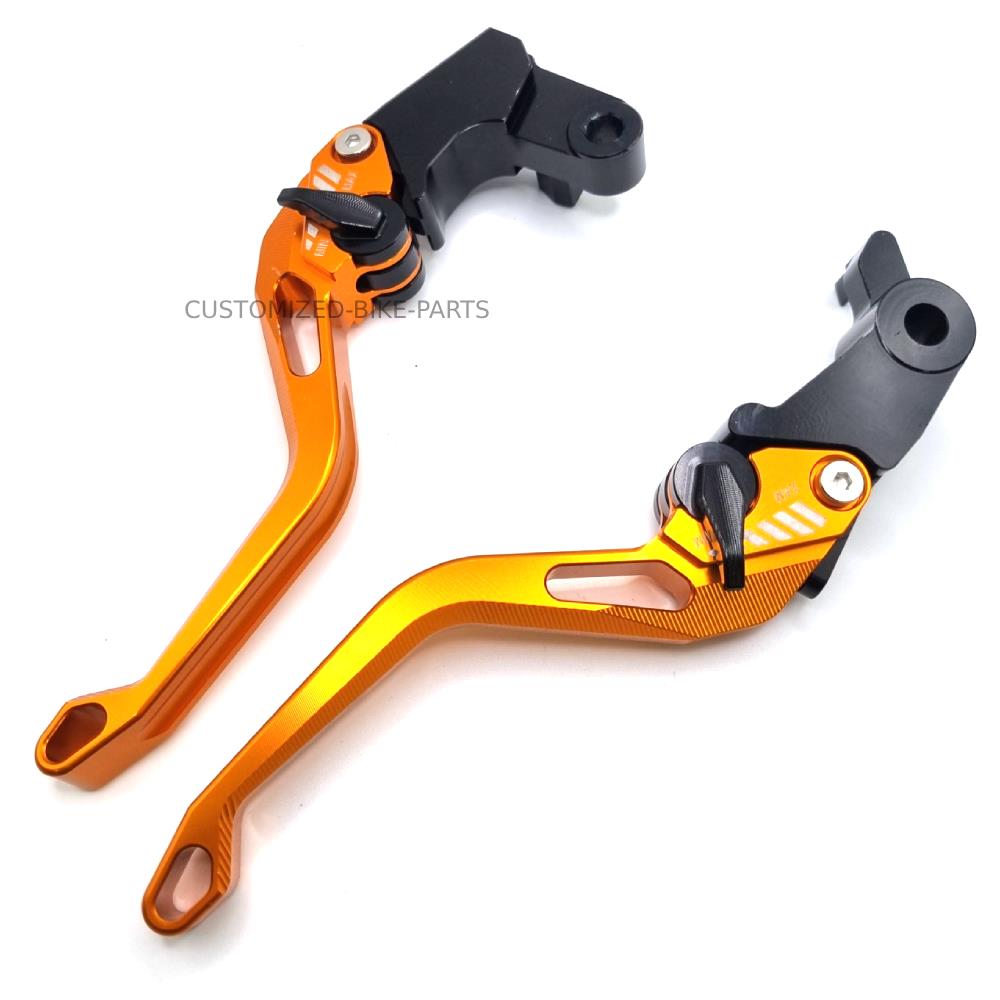 KTM 790 Duke 2018-2025 ORANGE SHORT 5D ADJUSTABLE BRAKE & CLUTCH LEVER SET