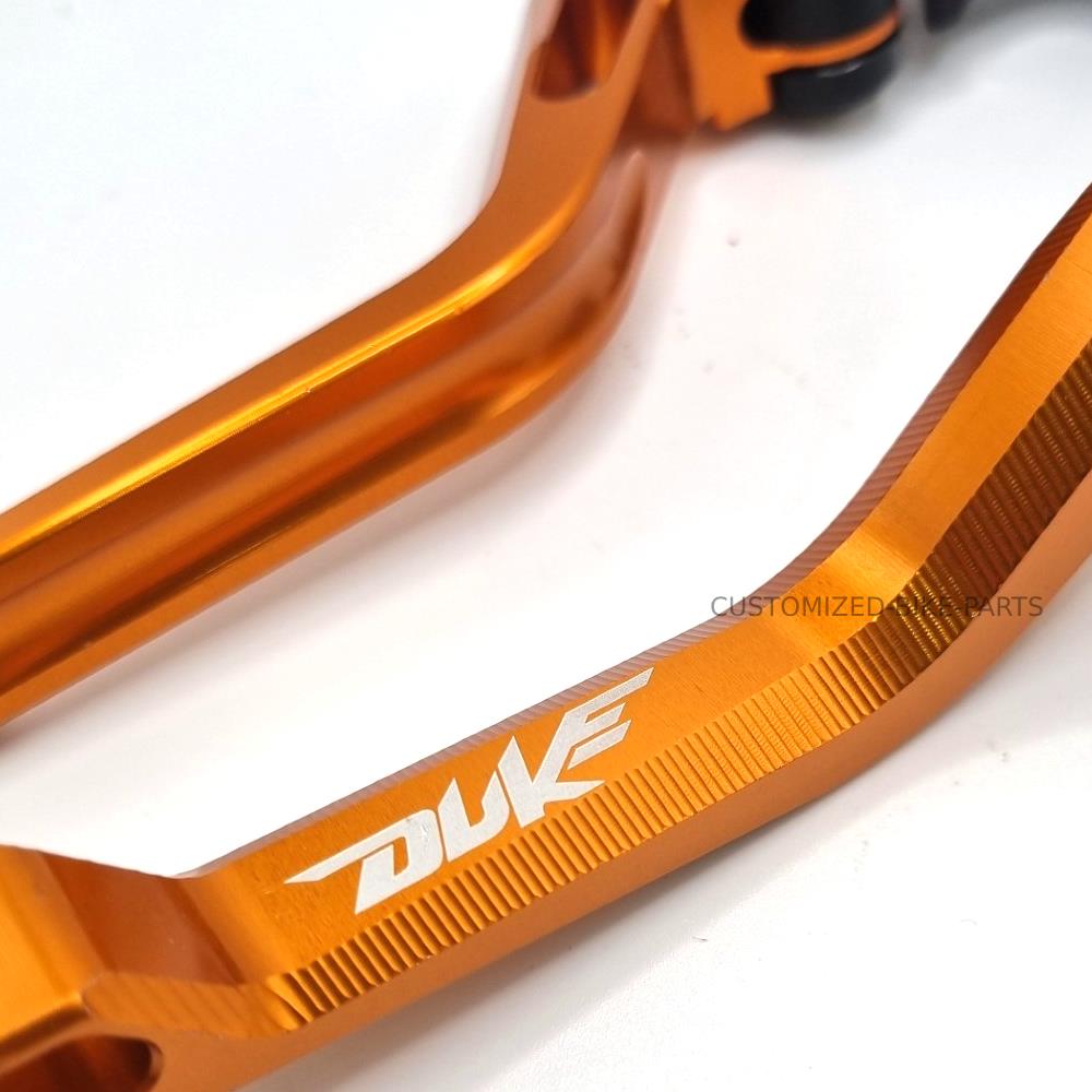 KTM 790 Duke 2018-2025 ORANGE SHORT 5D ADJUSTABLE BRAKE & CLUTCH LEVER SET