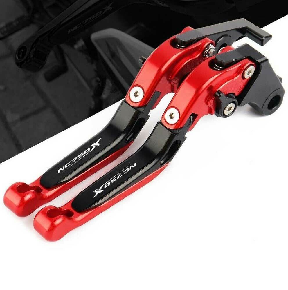 RED / BLACK ADJUSTABLE BRAKE & CLUTCH LEVERS SET Honda NC750X 2016-2026