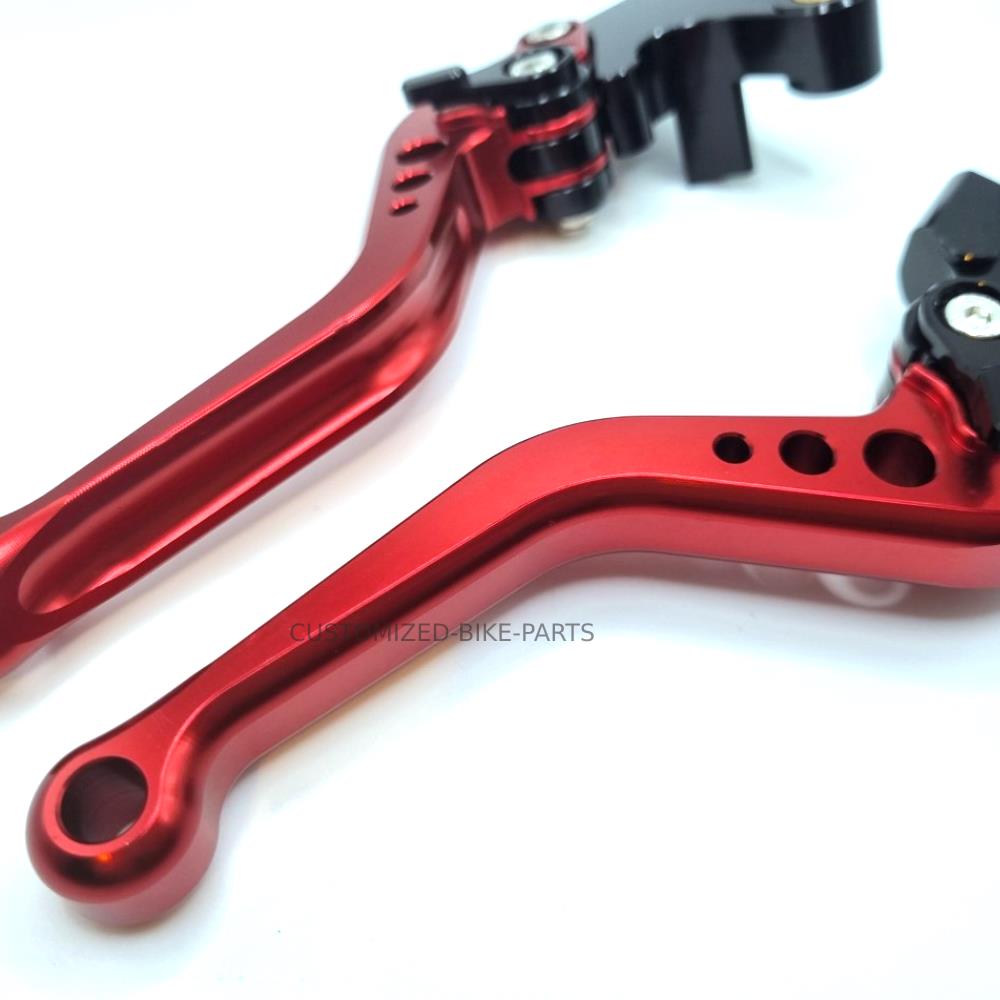 Short Red Clutch & Brake Levers For Yamaha FJ-07 / MT-07 2014-2025