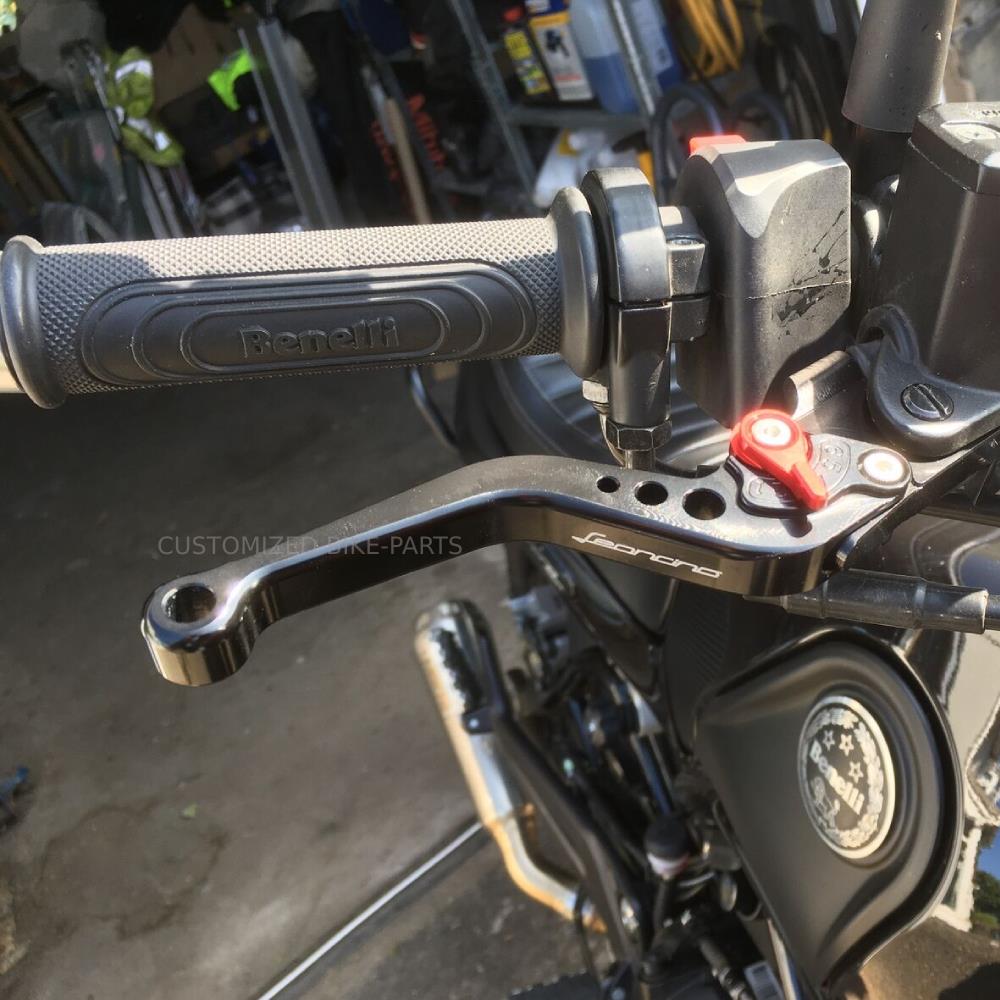 Short Black Clutch Brake Lever Set Benelli Leoncino 250 / 500 Leoncino 2019-2026