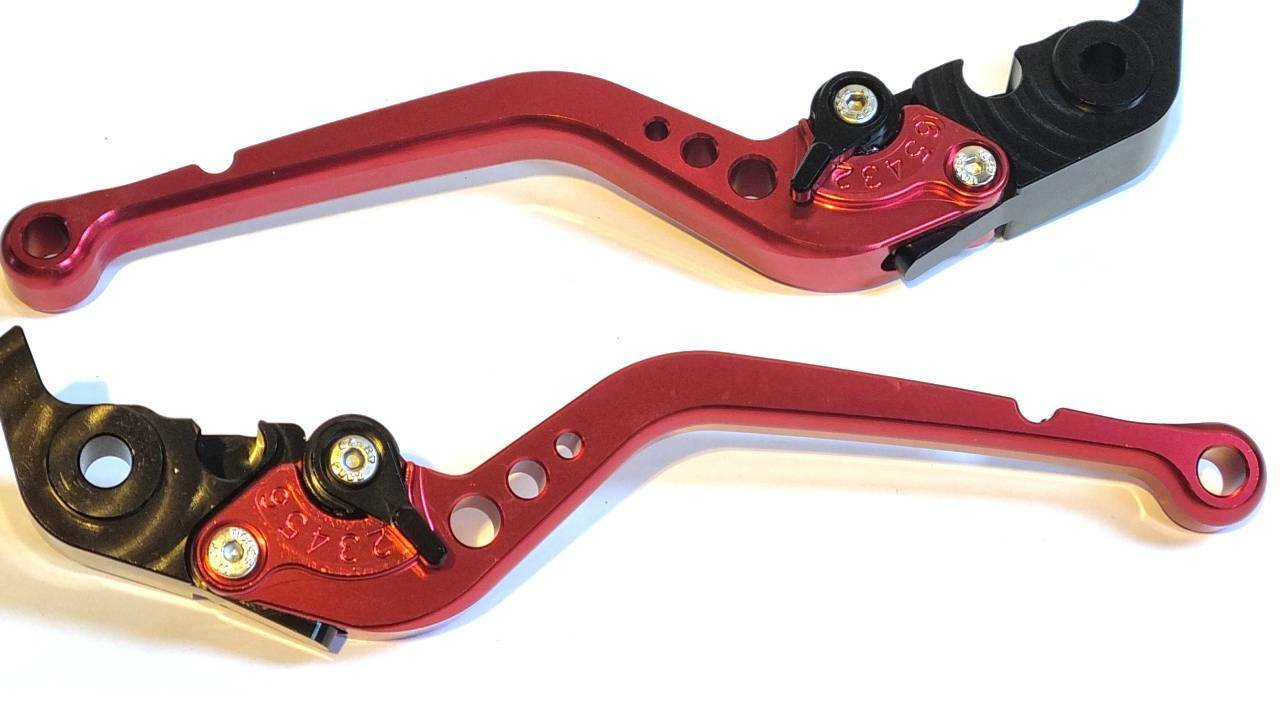 Long Red Clutch & Brake Levers For Ducati Streetfighter 1098 / S 2009-2013