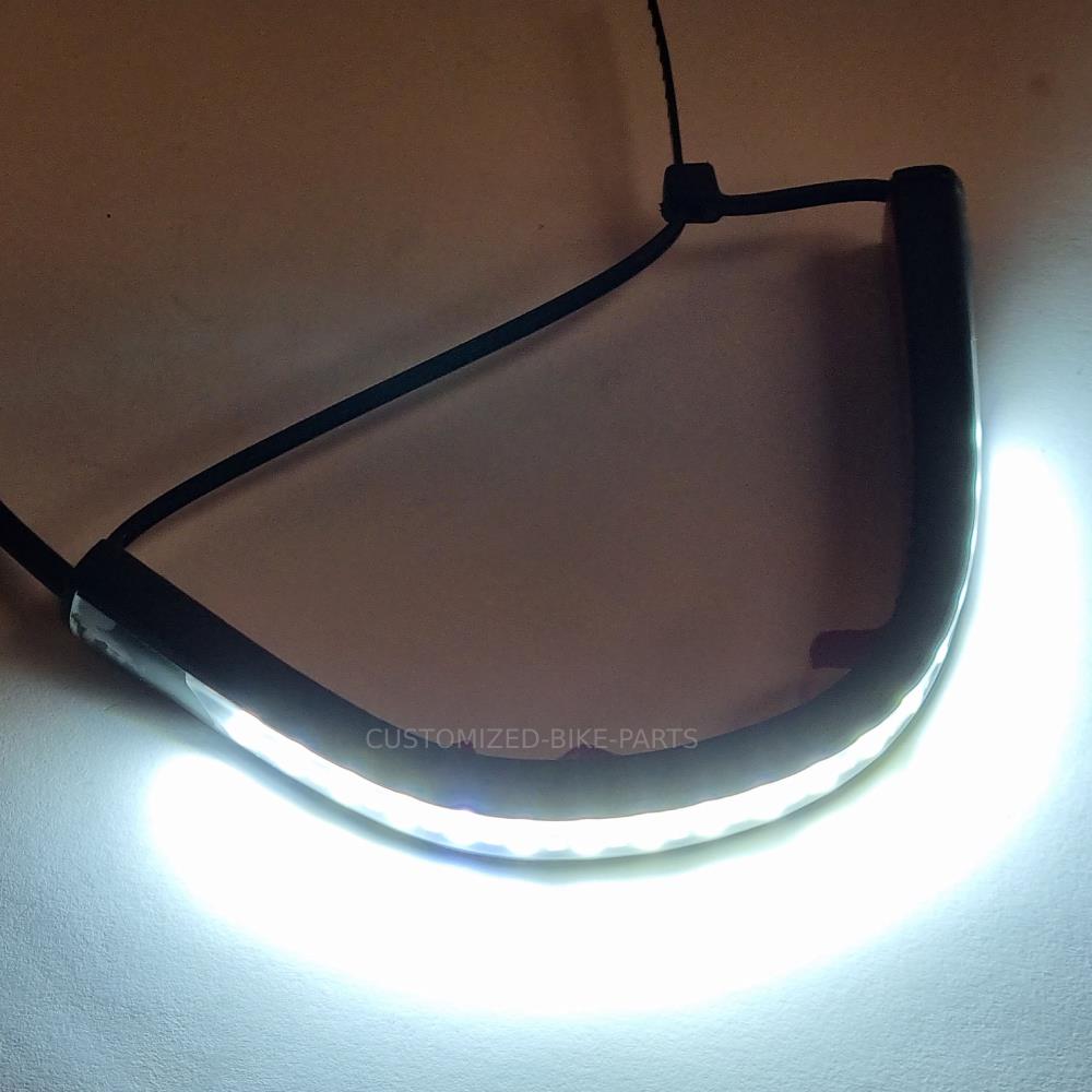 2X LED Universal Amber Motorcycle Fork Turn Signal Indicator Blinker Light Strip