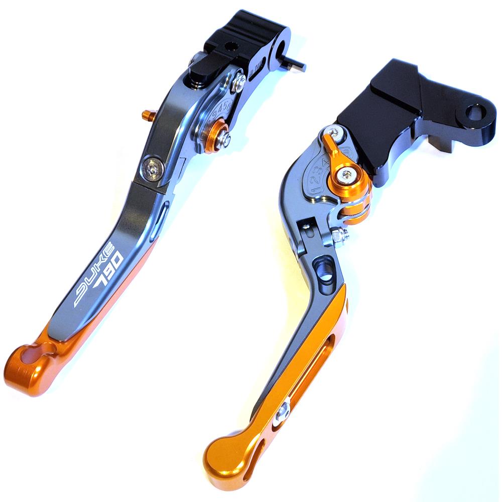 Adjustable Clutch & Brake Lever Set Titanium Orange - KTM 790 Duke 2018-2026