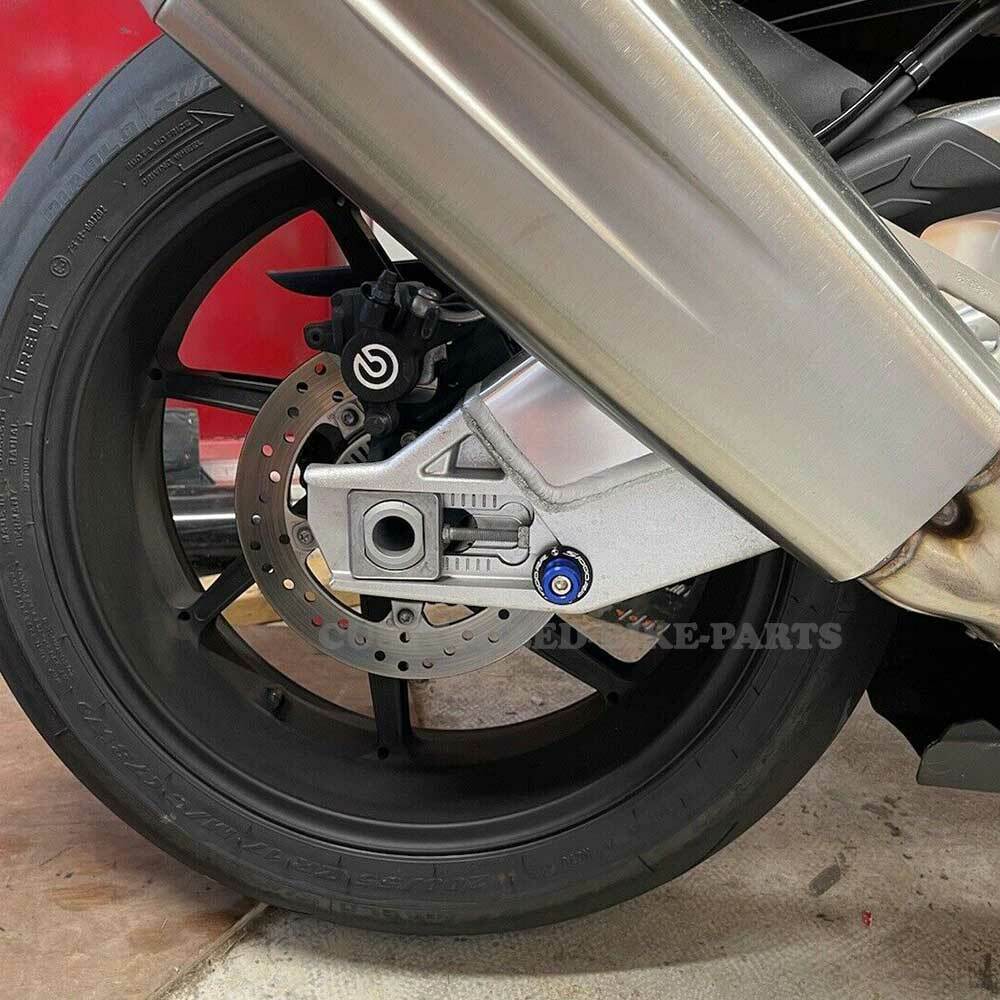 Blue Motorcycle Paddock Stand Spool Bobbins - BMW S1000RR 2009-2025