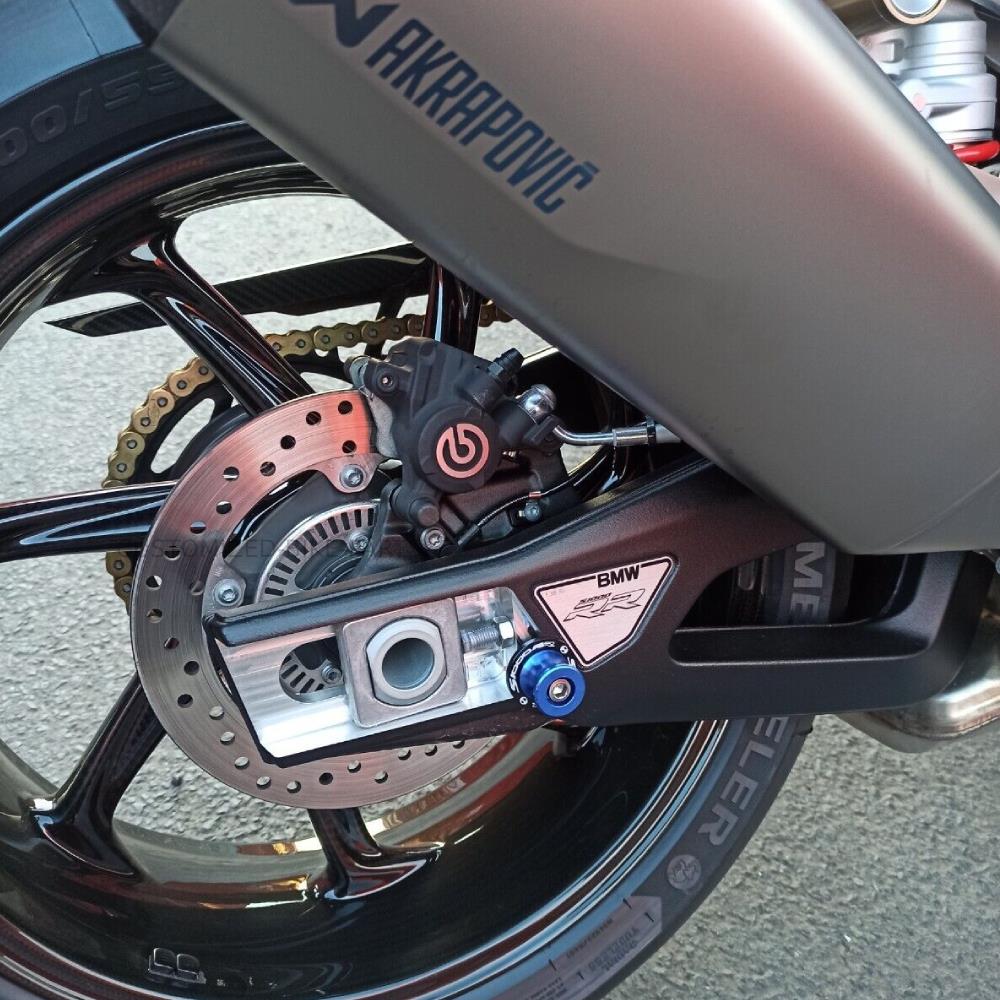 Blue Motorcycle Paddock Stand Spool Bobbins - BMW S1000RR 2009-2025