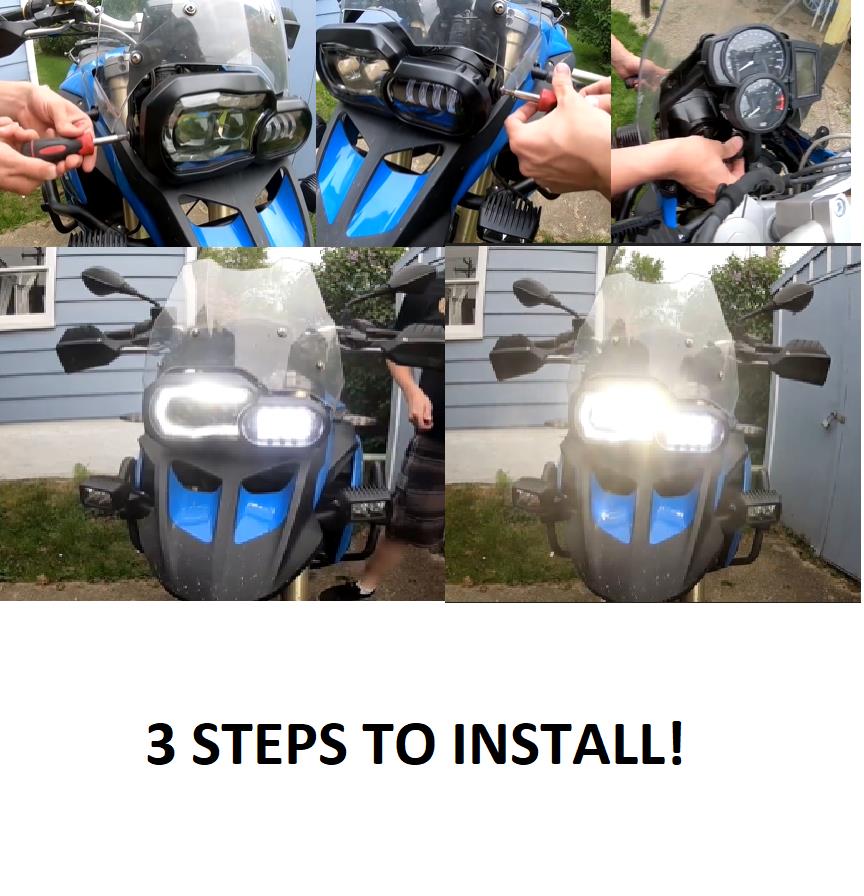 BMW F800GS F800R F700GS F650GS Adventure LED Complete Headlight