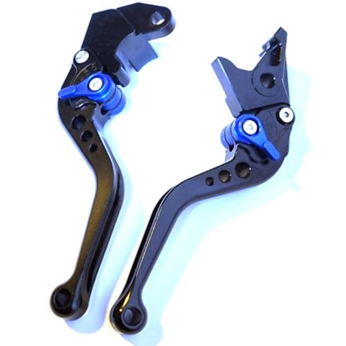 Short Black Blue Clutch & Brake Levers For Suzuki GSX-S 750 2011-2025