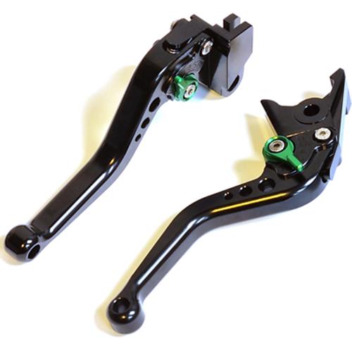 CNC Short Black Green Clutch & Brake Levers For Yamaha Tenere 700 2019-2025