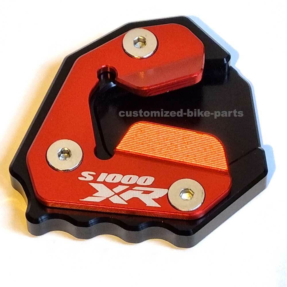 Black/Red CNC Side Stand Kickstand Shoe Extender - BMW S 1000 XR 2020-2025