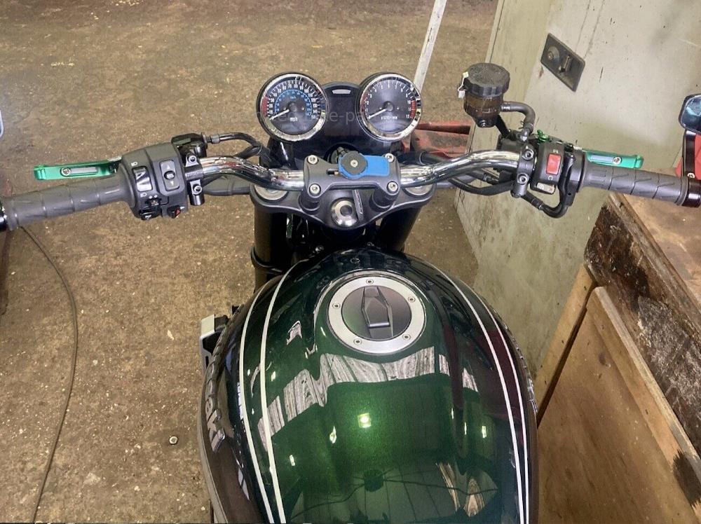 Green / Titanium Brake & Clutch Levers - Kawasaki Z900RS Z 900 RS 2017-2025
